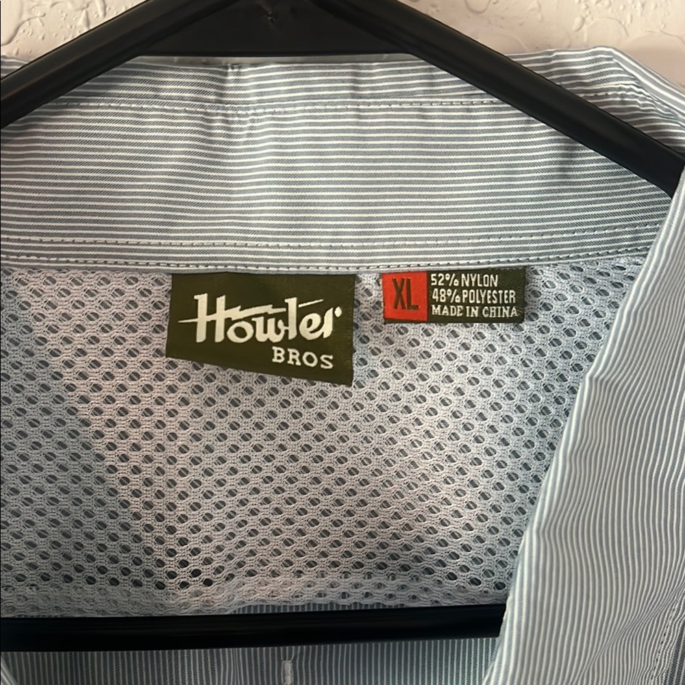Howler Brothers Blue Striped Casual Button Down Shirt